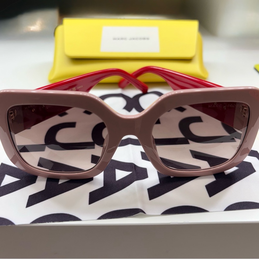 Marc Jacobs Blush and Red Sunglasses